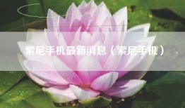 索尼手机最新消息（索尼手机）