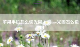 苹果手机怎么调光圈（iphone光圈怎么设置）