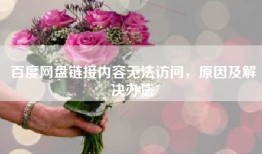 百度网盘链接内容无法访问，原因及解决办法