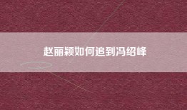 赵丽颖如何追到冯绍峰