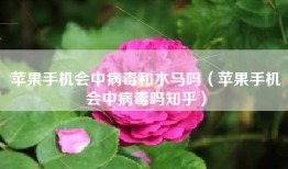 苹果手机会中病毒和木马吗（苹果手机会中病毒吗知乎）