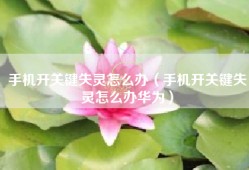 手机开关键失灵怎么办（手机开关键失灵怎么办华为）