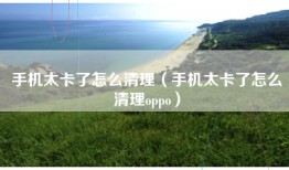 手机太卡了怎么清理（手机太卡了怎么清理oppo）
