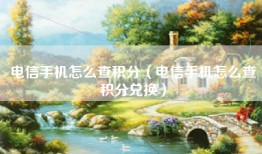 电信手机怎么查积分（电信手机怎么查积分兑换）