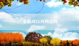 手机可以开网店吗