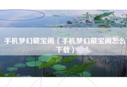 手机梦幻藏宝阁（手机梦幻藏宝阁怎么下载）