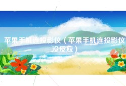 苹果手机连投影仪（苹果手机连投影仪没反应）