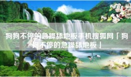 狗狗不停的急躁舔地板手机搜狐网「狗狗不停的急躁舔地板」