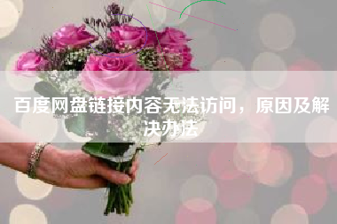 百度网盘链接内容无法访问，原因及解决办法