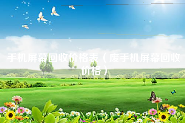 手机屏幕回收价格表（废手机屏幕回收价格）