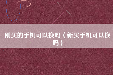 刚买的手机可以换吗（新买手机可以换吗）