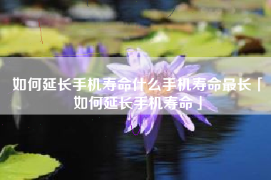 如何延长手机寿命什么手机寿命最长「如何延长手机寿命」